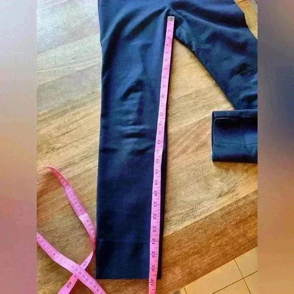 Zara Navy Blue Suit Pants | Mid Rise Trousers | Side Zipper | Size XS - Picture 9 of 10